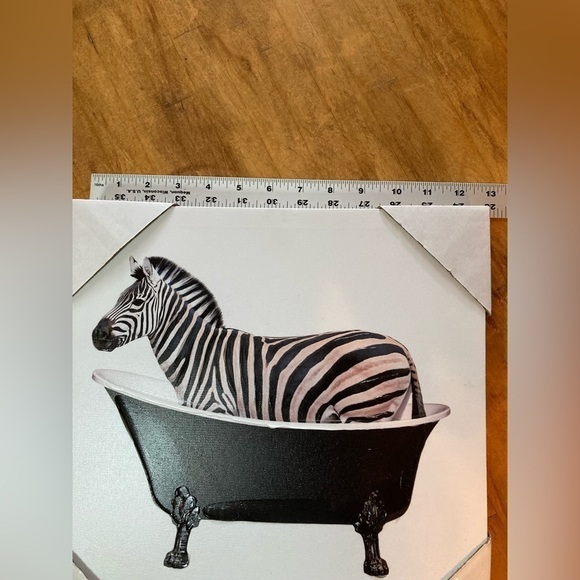 Zebra in Bathtub Art Canvas NEW - Picture 4 of 7